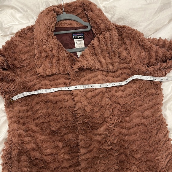 Patagonia long sleeve button & zip long  flared sleeve jacket soft & fuzzy L tan - Picture 12 of 13